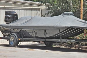 A boat trailer.