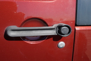 A car door handle.