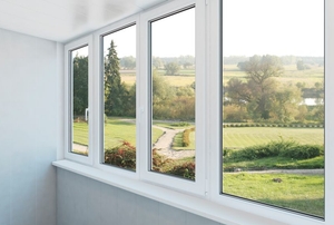 four long vertical windows