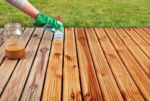 staining exterior wood patio