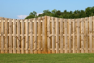 A wood fence.