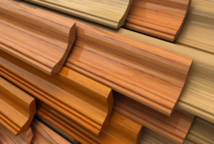a stack of different wood trims