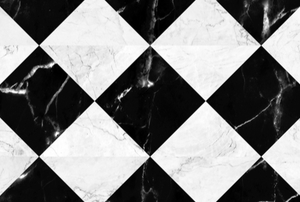 black and white checkered tile