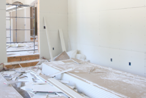Home interior sheetrock Construction.