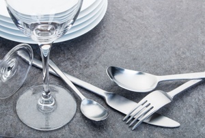 Stainless steel cutlery.