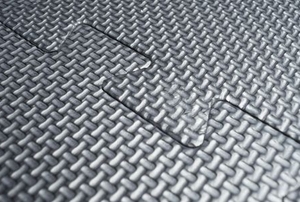 Vinyl garage flooring.