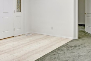 Old carpet in an apartment.