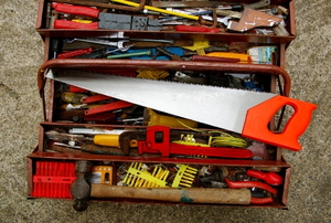  DIYer's toolbox and tools.