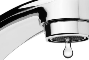 A close up on a faucet.