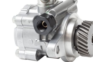 Car engine on a white background.