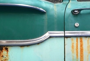 rusty car door