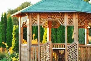 An outdoor gazebo.
