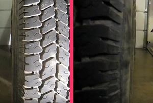 closeup of a tire