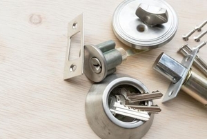 A cylinder lock.