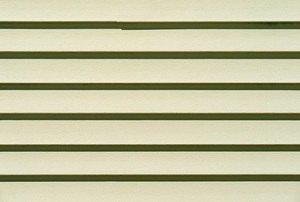 green painted vinyl siding