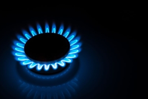 blue gas flames