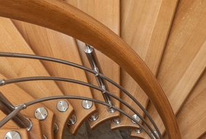 wood spiral staircase