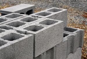 A stack of cinder blocks.