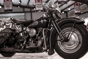 a black Motorcycle