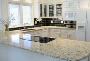 A granite kitchen.