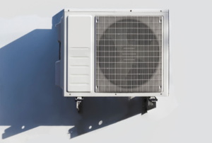 air conditioning unit on outdoor wall