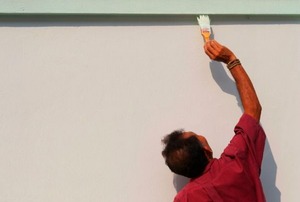 man painting