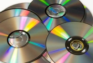 DVDs on a white background.