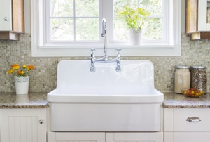 A farmhouse sink.