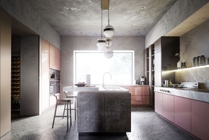 Lights in a kitchen.