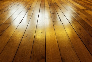 Shiny wood floor