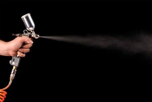 HLPV spray gun in action