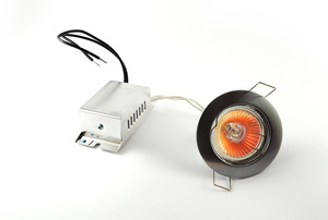 A low-voltage lighting transformer.