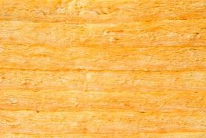 A close-up of fiberglass insulation.