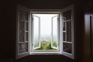 An open window.