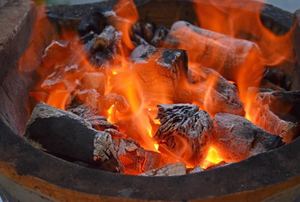 charcoal fire