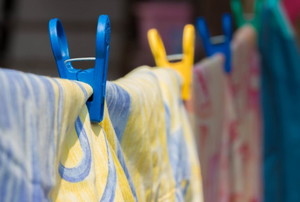 Laundry on a clothesline