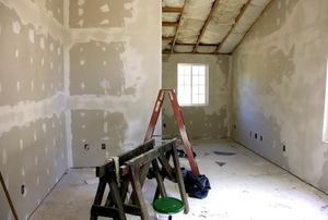 Drywall in a home,