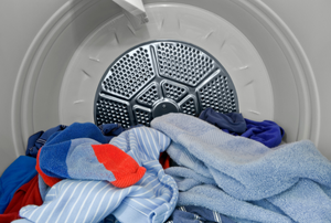 clothes in a clothes dryer