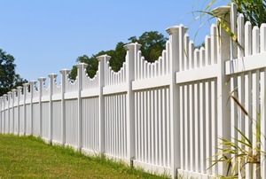 A white fence.