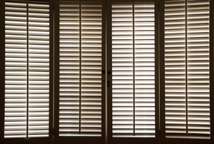 Wood shutters.