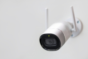 A wireless home security camera system.