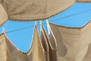 canvas canopy hanging on rope