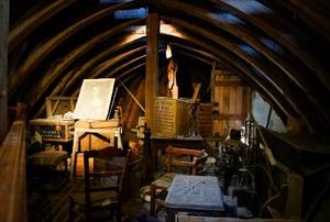 An attic full of antique clutter.