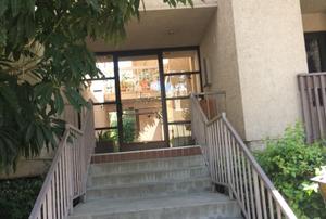 The front of the condo building.