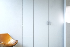 white bifold door