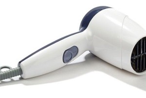 a hair dryer on its side