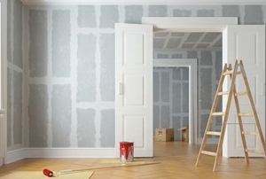 A home with drywall.