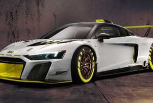 A silver sports car.