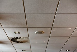 A typical office ceiling.