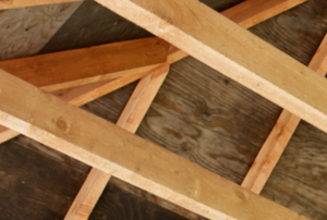 wooden roof rafters